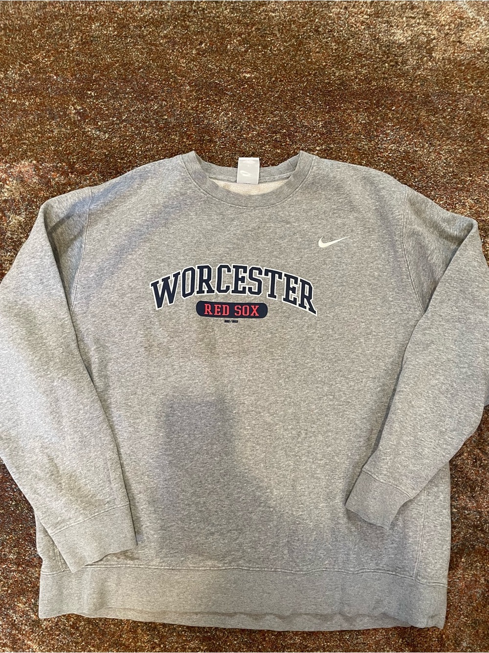 Nike Worcester Red Sox Gray Crewneck Sweatshirt